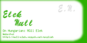 elek mull business card